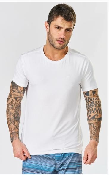 CAMISETA MC COM BORDADO MASCULINA - BRANCO
