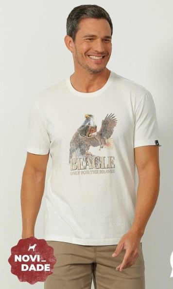 CAMISETA MC COM ESTAMPA MASCULINA - OFF-WHITE