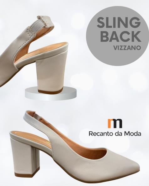 SLINGBACK CINZA VIZZANO