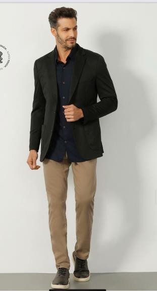 BLAZER SARJA PELETIZADA MASCULINO - MARINHO -