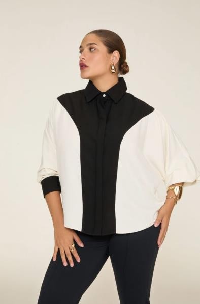 CAMISA DUO COLOR MANGAS MORCEGO - 1462 -