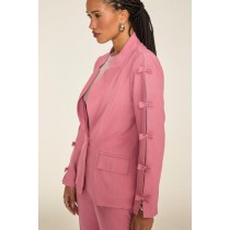 BLAZER MANGA VAZADA COM LAÇOS - 100 -