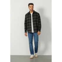 CAMISA ML SLIM XADREZ FLANELA MASCULINA - XADREZ PRETO