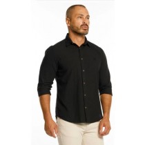 CAMISA ML CONFORT BASICA MASC - PRETO -