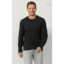 CAMISETA ML COM BORDADO MASCULINO - PRETO -