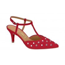 SLINGBACK VERMELHO TACHAS