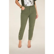 CALÇA JEANS SKINNY COM ABOTOAMENTO LATERAL PERNA - 014 -