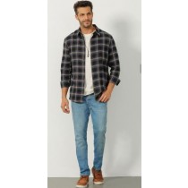 CAMISA ML CONFORT XADREZ MASCULINA - XADREZ PRETO COM COUNTRY -