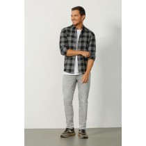 CAMISA ML CONFORT XADREZ MASCULINA - XADREZ PRETO COM ACE -