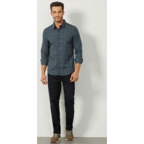 CAMISA ML SLIM XADREZ MASCULINA - XADREZ MARINHO COM VERDE -