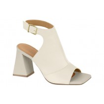SANDALIA FEMININA  BRANCO OFF PELICA