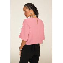 BLUSA COM LAÇOS NAS MANGAS - 0359