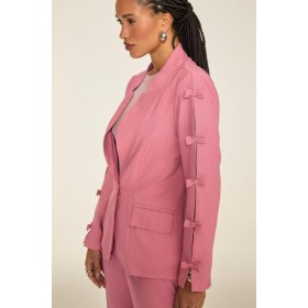 BLAZER MANGA VAZADA COM LAÇOS - 100 -