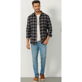 CAMISA ML CONFORT XADREZ MASCULINA - XADREZ PRETO COM COUNTRY -