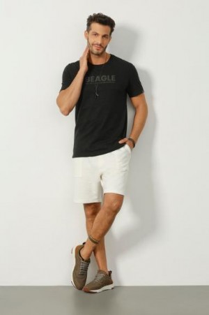 CAMISETA MC COM ESTAMPA MASCULINA - PRETO