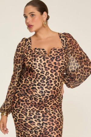 VESTIDO DIAMOND ESTAMPADO JUSTO COM MANGAS EM TRANSPARENCIA - 328 -