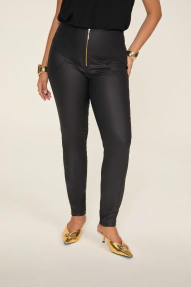 LEGGING JEANS RESINADA MONTARIA COM ZÍPER FRONTAL - 100 -