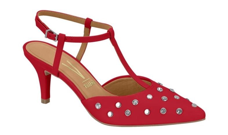 SLINGBACK VERMELHO TACHAS