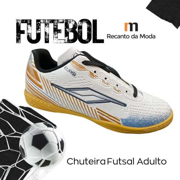 CHUT AD MASC EM SINTETICO REF 64 SOLA BORR INDOOR 03 BRANCO/MARINHO
