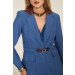 BLAZER ALONGADO COM APLICAÇÃO DE COURO - 1365 -