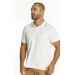 POLO BASICA MC COM BORDADO MASCULINA - BRANCO -