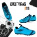 CHUT AD MASC EM COURO REF 50 SOLA SOCIETY BORR 04 TURQUESA/MARINHO