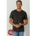 CAMISETA MC COM APLIQUE FLOCADO MASCULINA - PRETO -
