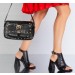 SANDALIA FEMININA CROCO PRETO